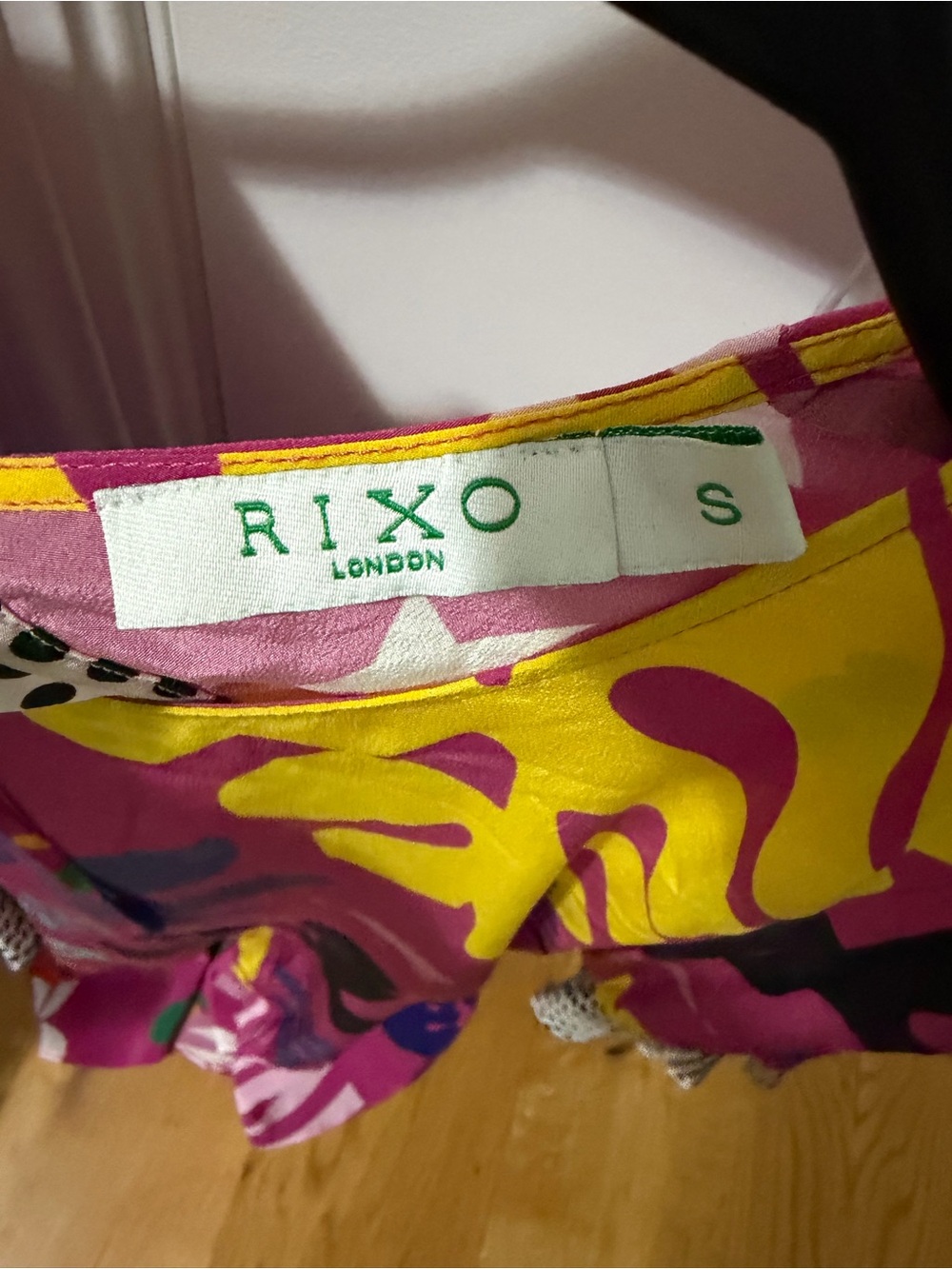 RIXO Bright Magenta Floral Print Midi Dress with Multicolor Accents - Picture 3 of 6